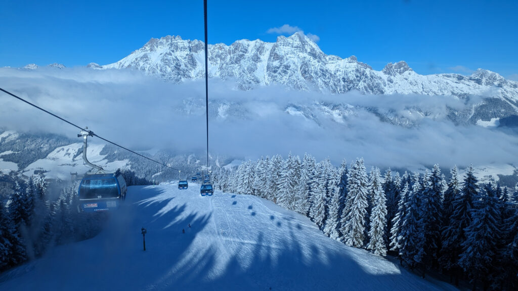 Österreich, Gondelfahrt, Winter