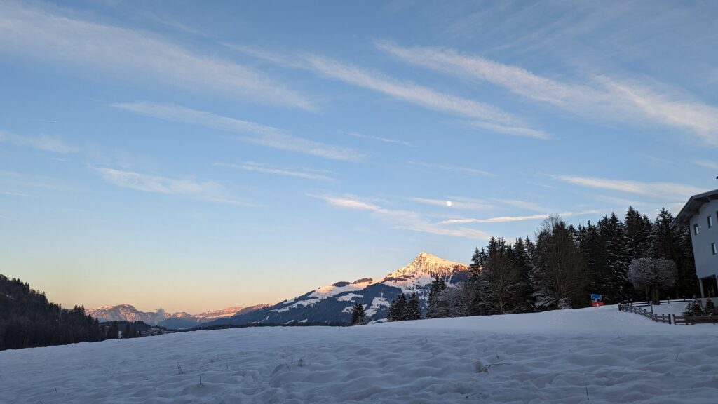 Österreich Winter Berge Ausblick