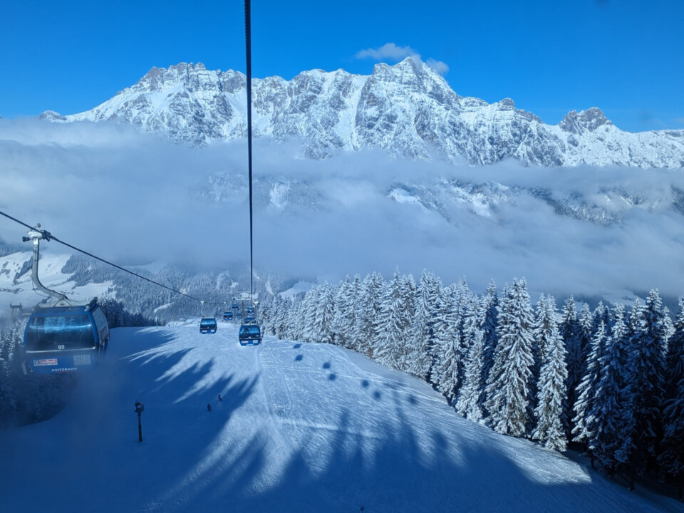 Österreich, Gondelfahrt, Winter