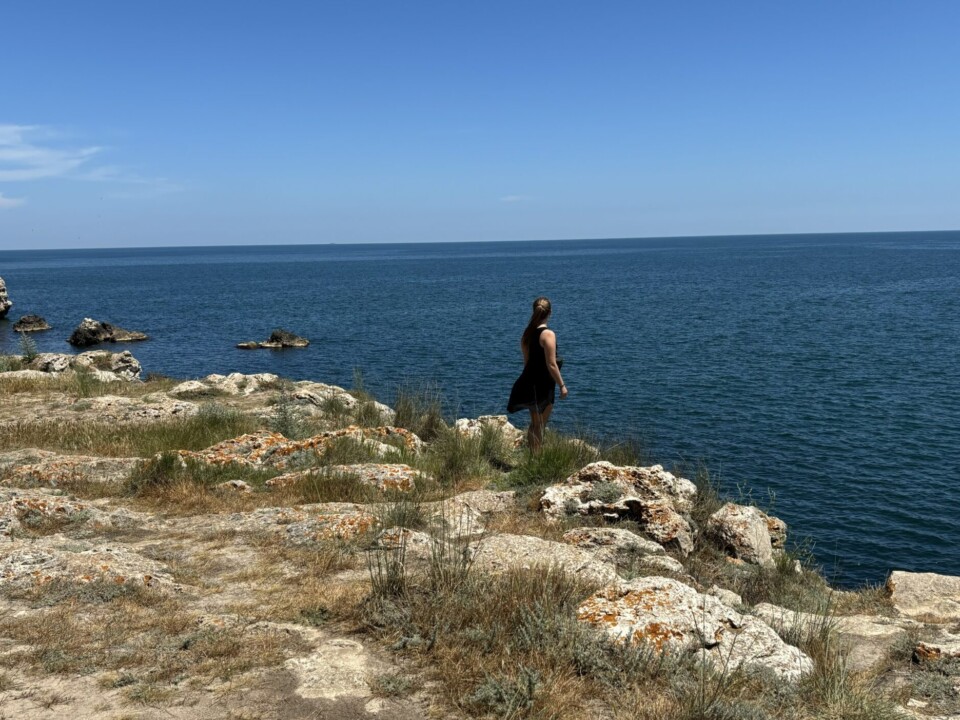 Blick über das Schwarzmeer bei Albena in Bulgarien