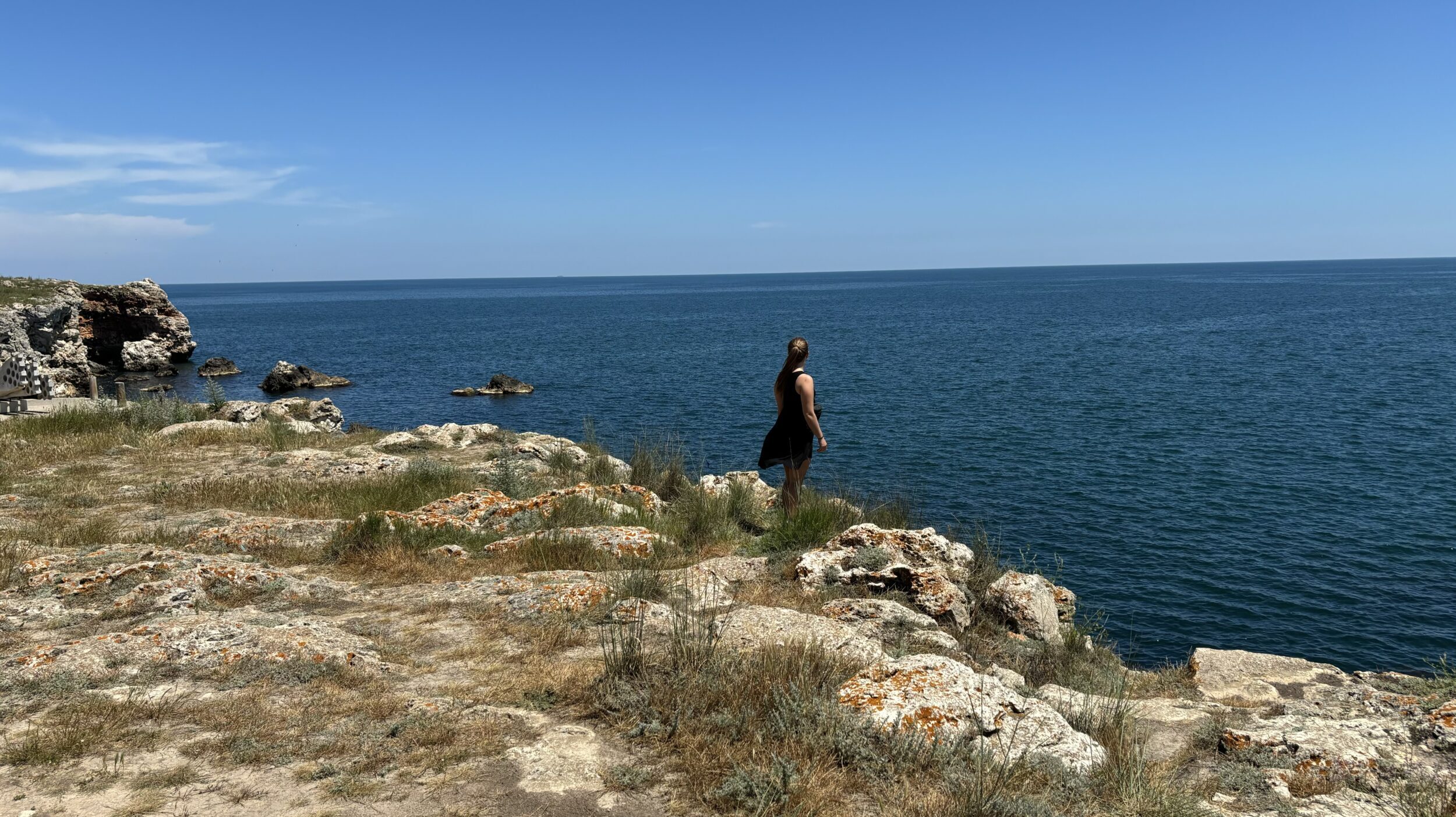 Blick über das Schwarzmeer bei Albena in Bulgarien