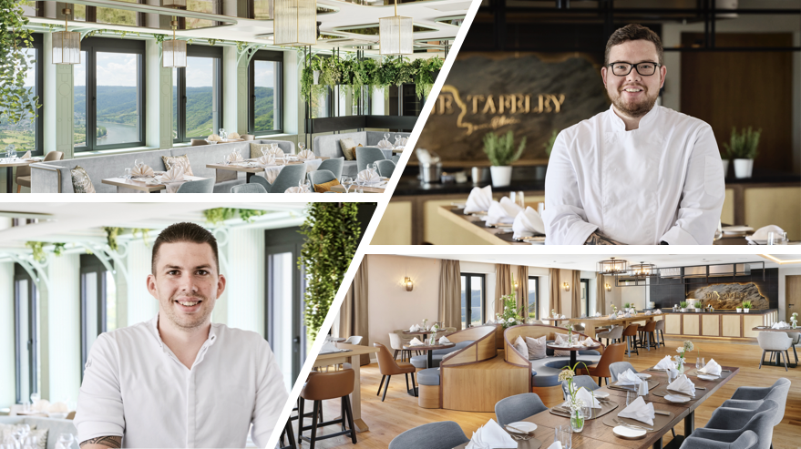 Collage mit den Restaurants und den Küchenchefs Uwe Benkowsky und Michel Gietz